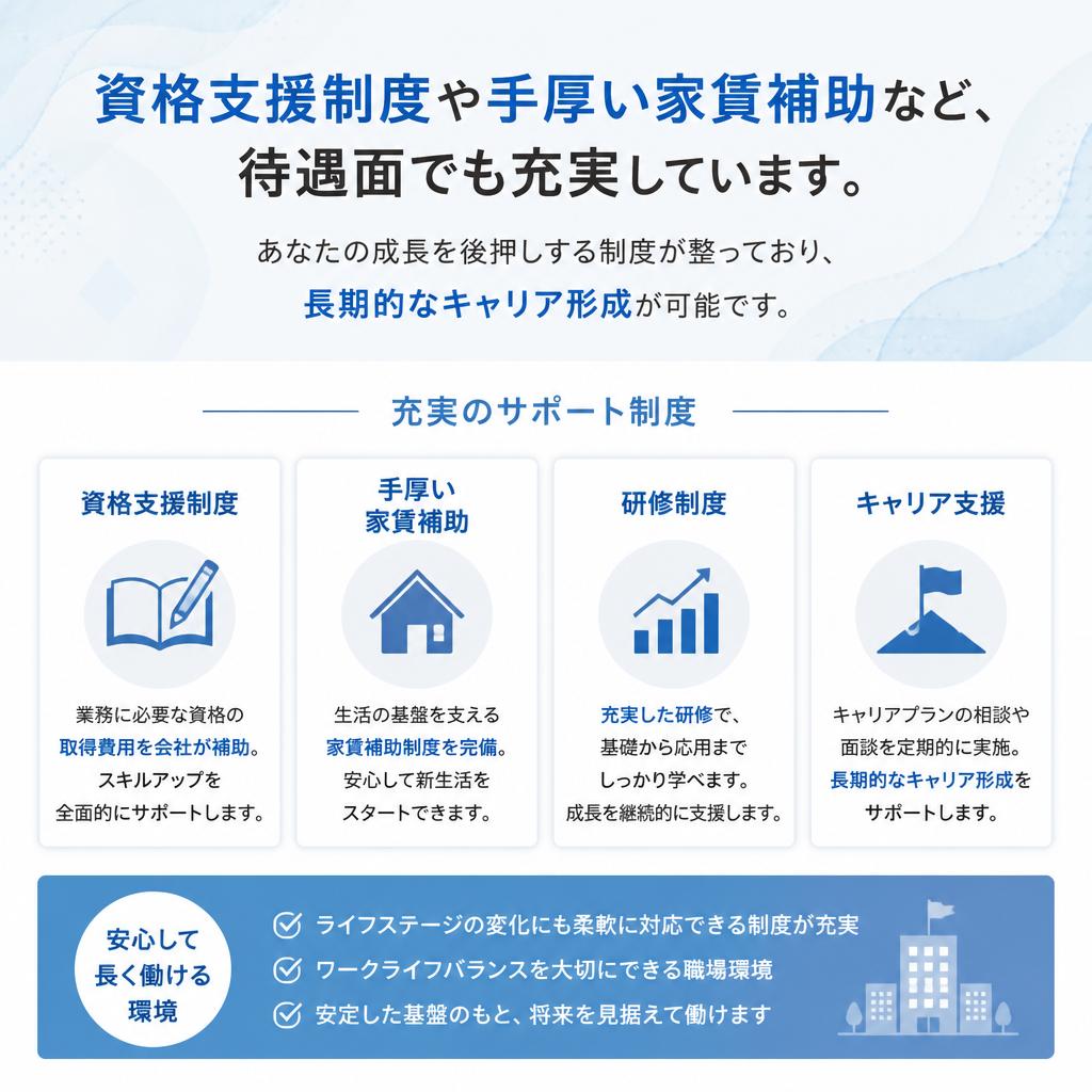 魅力的な待遇とキャリア支援