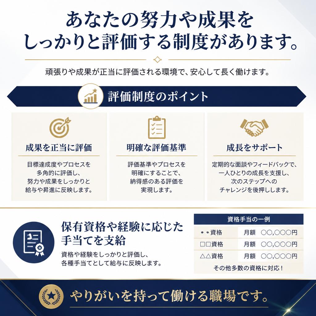実績に基づいた評価制度